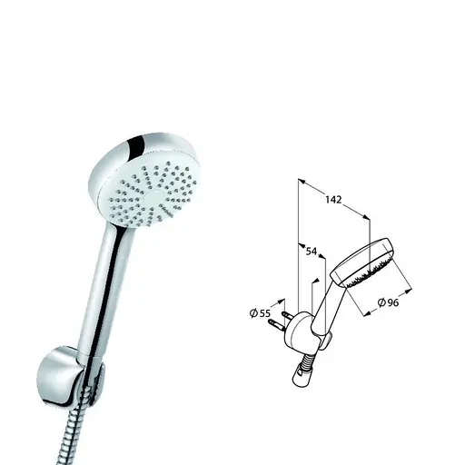Душова система прихованого монтажу в комплекті зі змішувачем на умивальник Kludi Pure & Easy 376300565 - фото 2