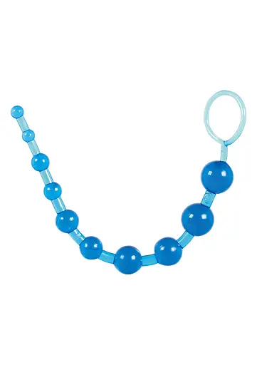 Анальний ланцюжок Toy Joy Thai Toy Beads 25 см (блакитний) - фото 2