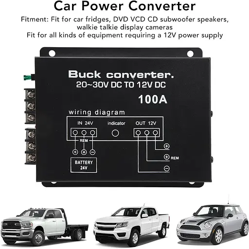 Преобразователь напряжения автомобильный DC24-12 100A - фото 9