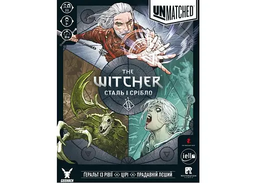 Настольная игра Geekach Games Unmatched: The Witcher. Сталь и серебро (Steel and Silver) (укр.) (GKCH0249) - фото 2