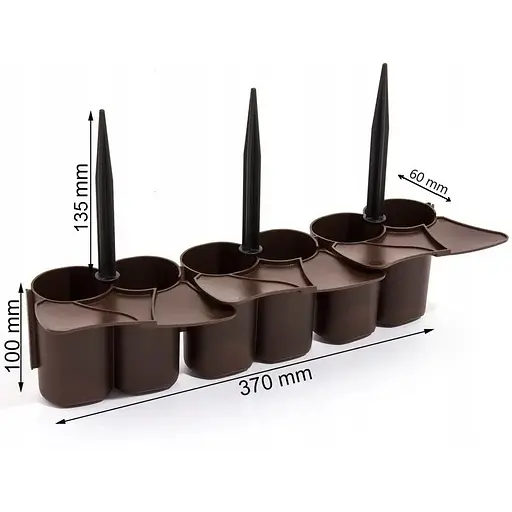 Палісад садовий Prosperplast Palisada 3.02 м коричневий - фото 4