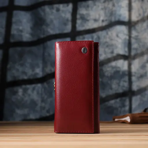 Кошелек для женщин с монетницей из натуральной кожи ST Leather 18.5х9х3 см acs0029670 - фото 9