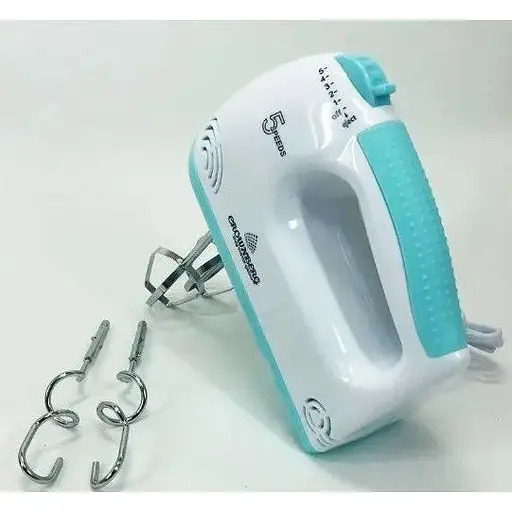 Ручний міксер Crownberg CB-7323 кухонний з насадками 5 швидкостей для замішування крутого тіста 300 Вт - фото 2