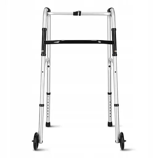 Реабилитационные ходунки 4FIZJO регулируемые, с колесиками Silver/Black (P-5905973406451) - фото 1