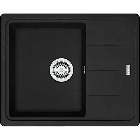 Кухонна мийка Franke Basis, фраграніт, прямокутник, з крилом, 620х500х200мм, чаша - 1, накладна, BFG 611-62, чорний матовий