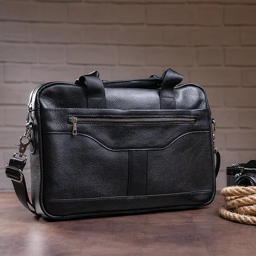 Чоловіча шкіряна сумка Vintage 28х40х7 см sum0012886 - фото 4