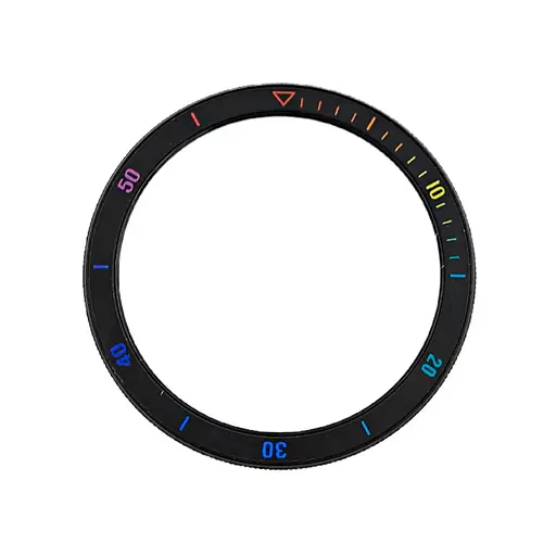 Безель ATR і шкіряний ремінець Sikai для смартгодинника Xiaomi Watch S3/S4 Black-rainbow - фото 4