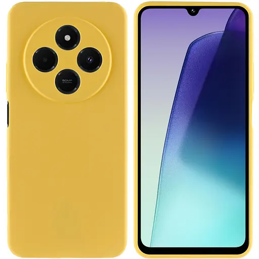 Чохол Lakshmi Silicone Cover Full Camera AA для Xiaomi Redmi 14C/Poco C75 Жовтий/Flash - фото 3