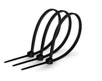 Кабельная стяжка (хомут) 300*8 черная (внутр. уп. 100шт) - фото 1