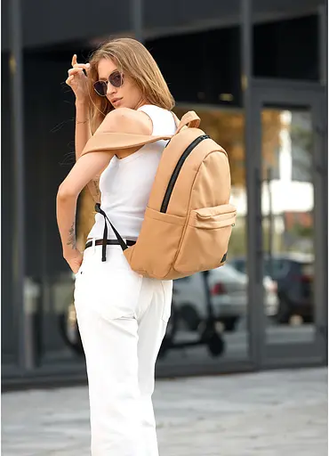 Жіночий рюкзак Sambag Zard LST бежевий 46 х 28 х 13 см (25018026) - фото 2