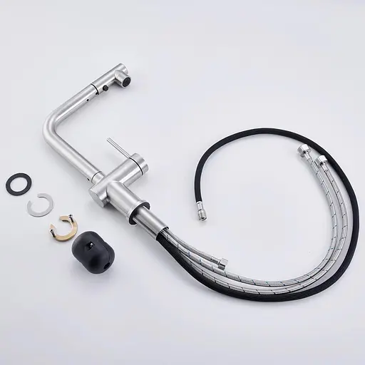 Смеситель YardMonet Kitchen Tapen Выдвижной кран Кухня 360° Вращающаяся раковина Смеситель Кухня с душем 3 режима Смеситель - фото 3