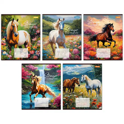 Зошити учнівські 24 аркуша клітинка 1B Stronger than the storm, 20 шт. в упаковці