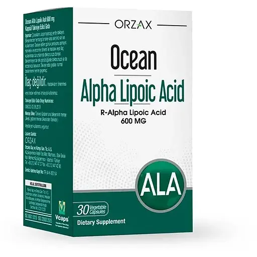 Альфа-липоевая кислота Orzax Ocean Alpha Lipoic Acid 600 mcg, 30 капсул - Срок 01.26 - фото 1
