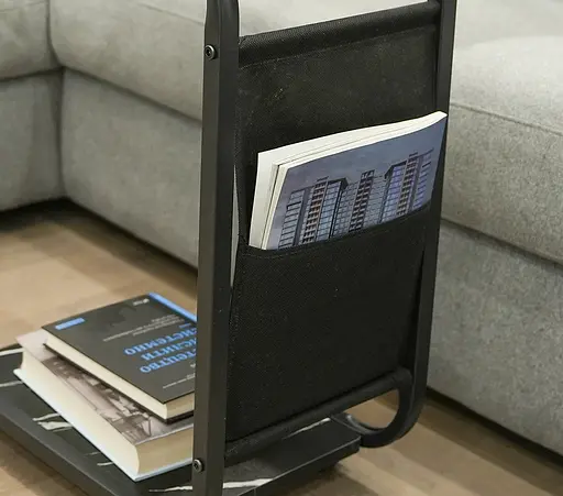 Приставний столик на колесах Fabrika BRAIN Marble Black  - фото 11