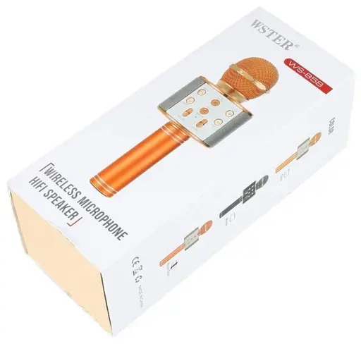 Караоке-мікрофон Wster бездротовий WS 858 Silver (au085) - фото 4