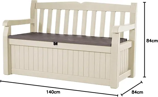 Лавка-скриня Keter Eden Bench бежево-коричневий 265 л - фото 3