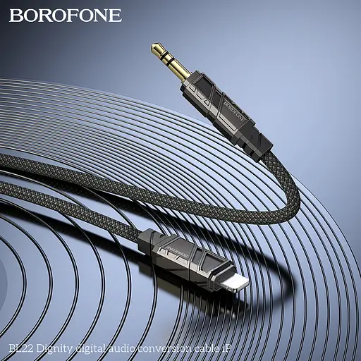Перехідник BOROFONE BL22 Dignity digital audio conversion cable iP Black - фото 6