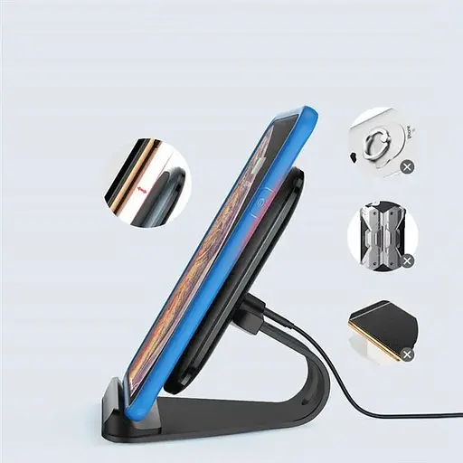 Бездротовий зарядний пристрій ColorWay Wireless Stand 15W Black (CW-CHW31Q-BK) - фото 3