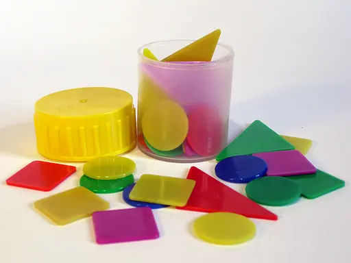 Набір маленьких геометричних фігур, 0029 в банці 2 шт. в упаковці