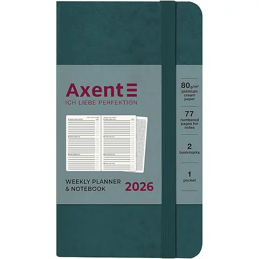 Еженедельник Axent 2026 Pocket Strong 90 x 150 мм лазурный (8508-26-63-A) - фото 2