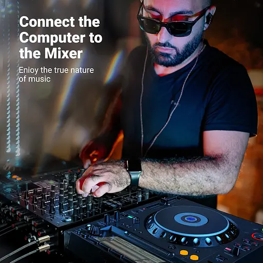 Аудіокабель UGREEN 3.5mm TRS to Dual 6.35mm TS Audio Cable 1m (Gray) - фото 8