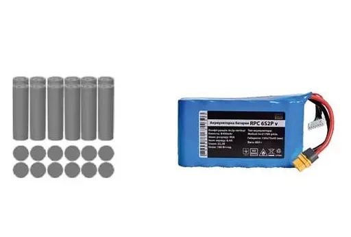 Акумуляторна збірка Li-Ion 6S2P v (без плати ВMS) Tenpower INR21700 40TG 35A 4000mAh вертикальна - фото 4