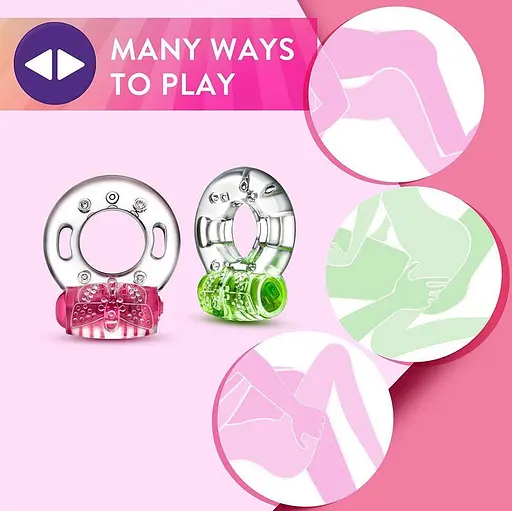 Виброкольцо Blush Play With Me Arouser Vibrating C-Ring 4.4 см зеленый - фото 5