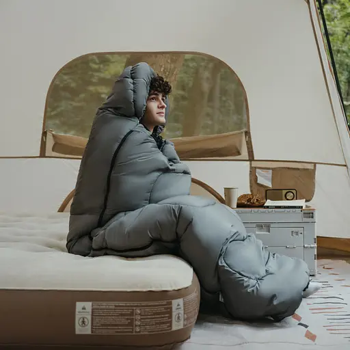 Спальний мішок з капюшоном Naturehike Clear Sky CNK2450WS042 (220 х 80см) Сірий - фото 8