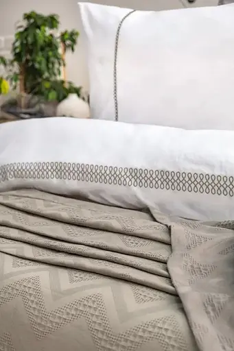 Постільна білизна Noemi Vison Варена Бавовна з покривалом піке 240х260 Saheser pbe0051771 - фото 2