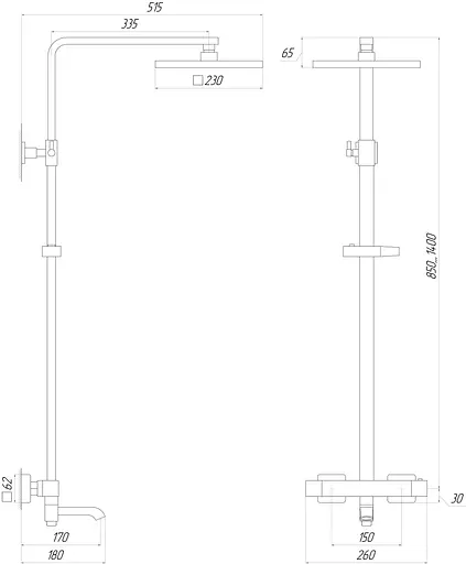 Душова система Globus Lux VAN-GLQ-0041T, Хром - фото 5
