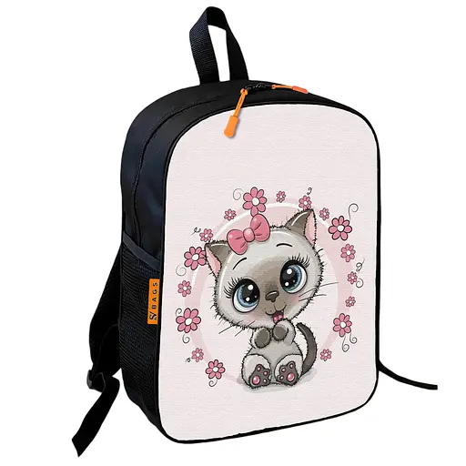 Рюкзак шкільний дитячий 36х27см з котиком, принтом кошеняти для хлопчика/дівчинки (00679)
