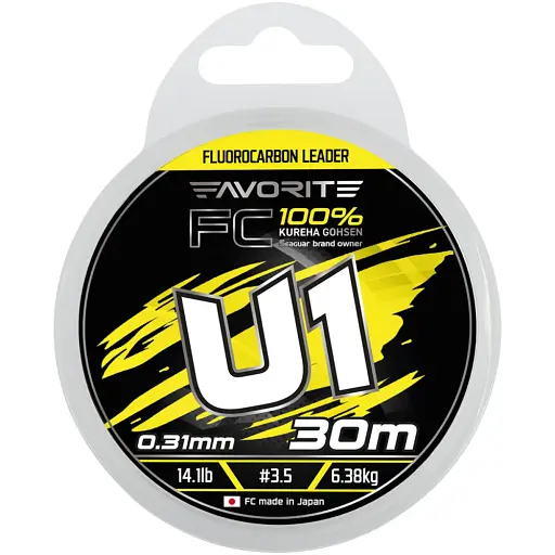 Флюорокарбон Favorite U1 FC 30 м 3.5/0.31 мм 14.1 lb/6.38 кг - фото 2