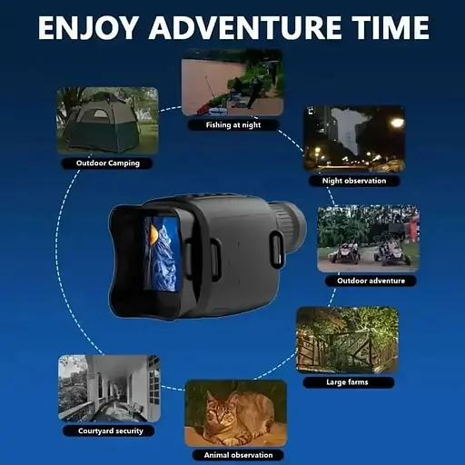 Модернизированный монокуляр Domotec цифровой инфракрасный телескоп ночного видения для 100% тьмы с 16-кратным зумом - фото 2