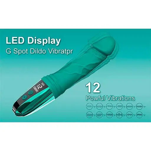 Реалістичний вібратор Satisfyer 23 см силіконовий з 12 режимами для жінок зелений - фото 6