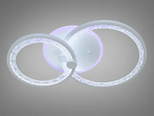 LED люстра с пультом, диммером и цветной подсветкой, 55W, белая - фото 4