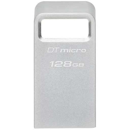 USB 3.2 Flash Drive 128Gb Kingston DataTraveler Micro, Silver, металевий корпус (DTMC3G2/128GB)