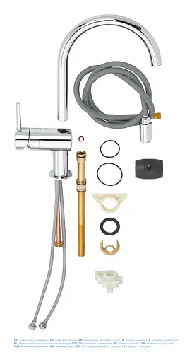 Змішувач для кухні з висувним виливом Grohe Minta 32918000 Хром - фото 2