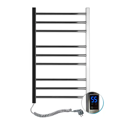 Электрический полотенцесушитель Navin Классик Квадро 500x800 Sensor с таймером, левый 10-016153-5080, Хром, Левое, Электронный - фото 4