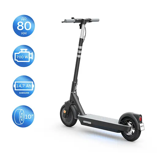 Електросамокат OKAI ES30-NEON PRO чорний 10", 350(700)W, 14. 7Ah, 80km, 25km\h, 25%, NFC, App, 21kg - фото 3
