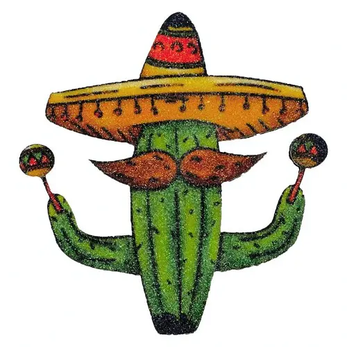 Значок Кактус тёмно-зеленый - фото 1