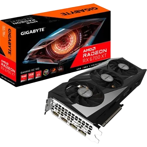 Видеокарта AMD Radeon RX 6700 XT 12 GB Gigabyte Gaming OC (GV-R67XTGAMING OC-12GD) Б/У - фото 1
