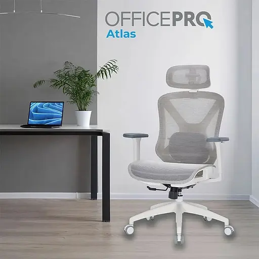 Крісло офісне Officepro Atlas OC630-W-LG-LG White/Light Gray (OC630-W-LG-LG) - фото 16