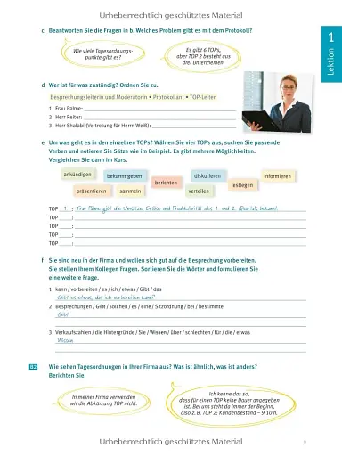 Menschen im Beruf. Training Besprechen und Prasentieren. Kursbuch mit Audio-CD - фото 8