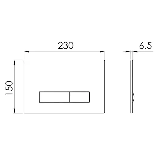 Кнопка змиву Imprese Pani чорний soft-touch i9040ВOLIpure - фото 2