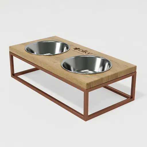 Hollky Base M — миски на підставці для середніх собак та великих котів (2 × 0,95 л) - фото 2