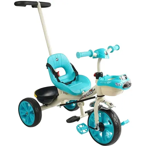 Трехколесный велосипед Best Trike BS-70815 с родительской ручкой и озвучиванием голубой