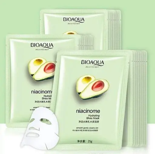 Маска для лица Bioaqua с экстрактом авокадо и маслом ши Niacinome Hydrating Shea Mask 25 г - фото 2