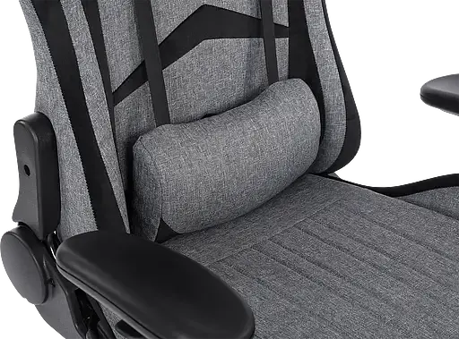 Геймерское кресло GT Racer серое с черным (X-2534-F Fabric Gray/Black Suede) - фото 7