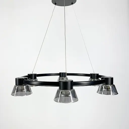 Підвісна люстра у формі кільця із серії Hildfrid Line.F Діаметр 80см - фото 5