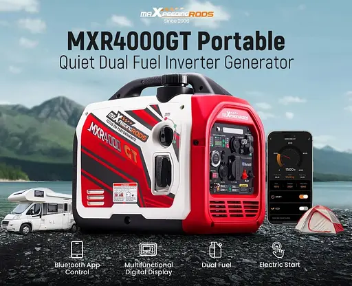 Генератор інверторний MaXpeedingRods 3.5 кВт Електричний старт/Дистанційний старт з телефону/Ручний стартер MXR4000 GT - фото 7